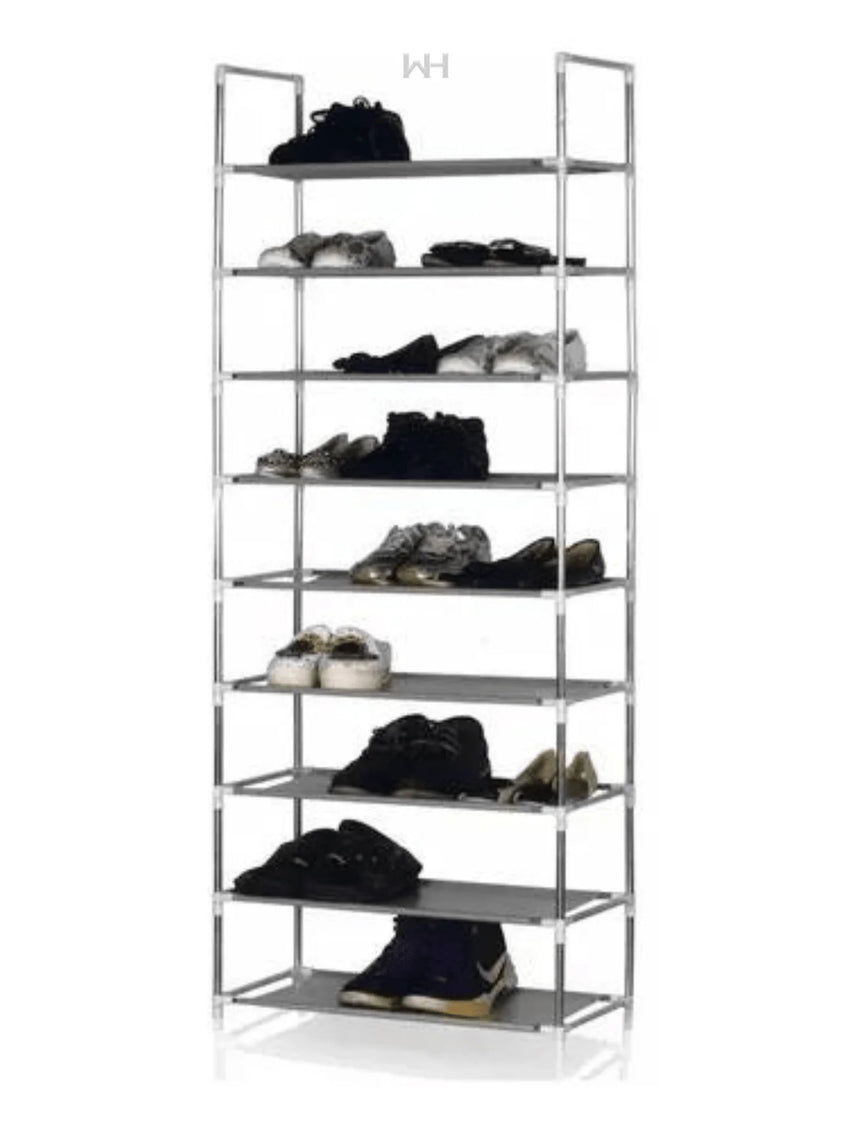 9 tier shoe rack, shoe storage, home organization, room organization, space saving