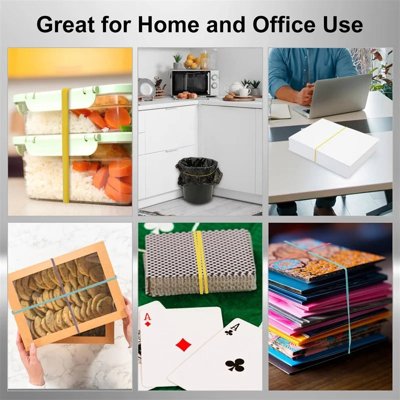 80pcs Mutilcolor Rubber Bands For Office School Home Organization Strong Elastic Band 0.12Inch Width