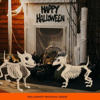 Halloween Decor Creative Home Ornament Animal Skeleton Little Wolf Skeleton Indoor Outdoor Garden Decoration