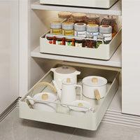 Kitchen Storage metal holdetr with Slide Rails Pull-out Drawer Storage Tray Spice Storage Rack Cabinets Organizer