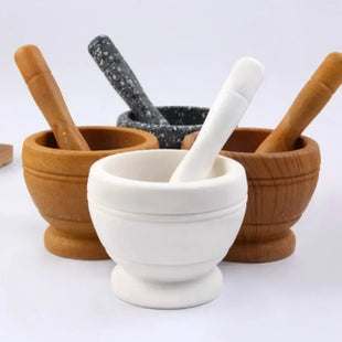 Kitchen Small Cooking Tools Resin Mortar Pestle Set Garlic Herb Spice Mixing Grinding Crusher Bowl Restaurant Accessories