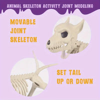 Halloween Decor Creative Home Ornament Animal Skeleton Little Wolf Skeleton Indoor Outdoor Garden Decoration