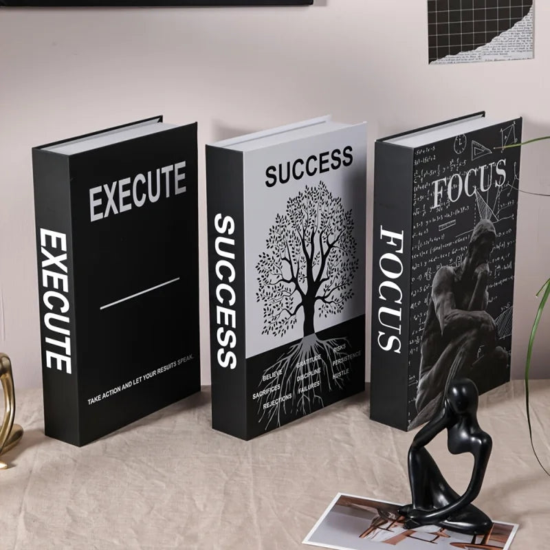 Set of 3 Inspirational Desk Decor Books Suitable for Home Office Decor Room Decor Fake Books Home Decor