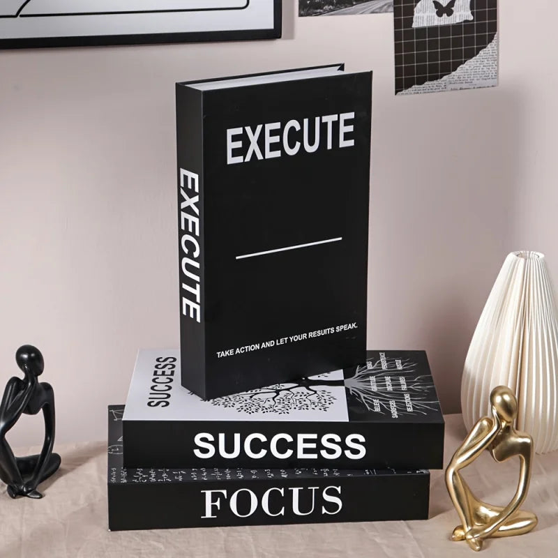 Set of 3 Inspirational Desk Decor Books Suitable for Home Office Decor Room Decor Fake Books Home Decor