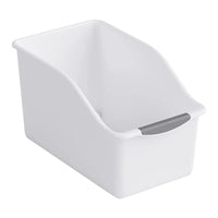 Curved Plastic Storage Bins Set - Multipurpose Home Organization Boxes for Cleaning Supplies & Household Essentials