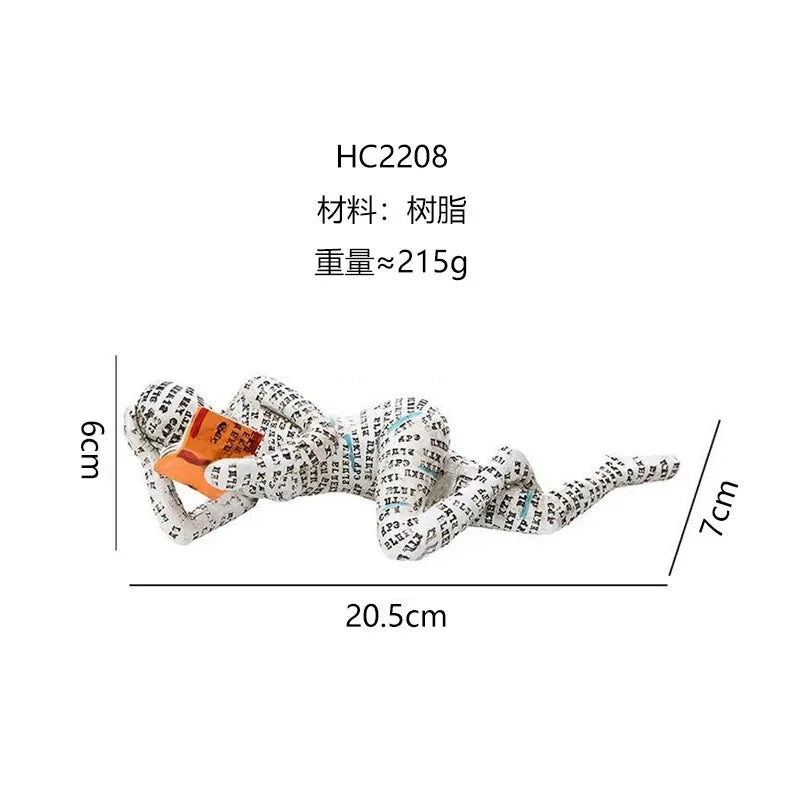 Resin Abstract Home Decor Figurines Simple Reading Desk Stylish Art Decor for Bookshelf Living Room Home Office Spaces Art Decor