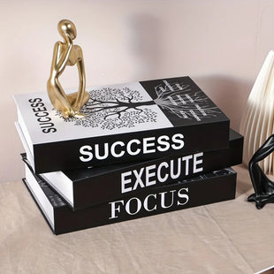 Set of 3 Inspirational Desk Decor Books Suitable for Home Office Decor Room Decor Fake Books Home Decor