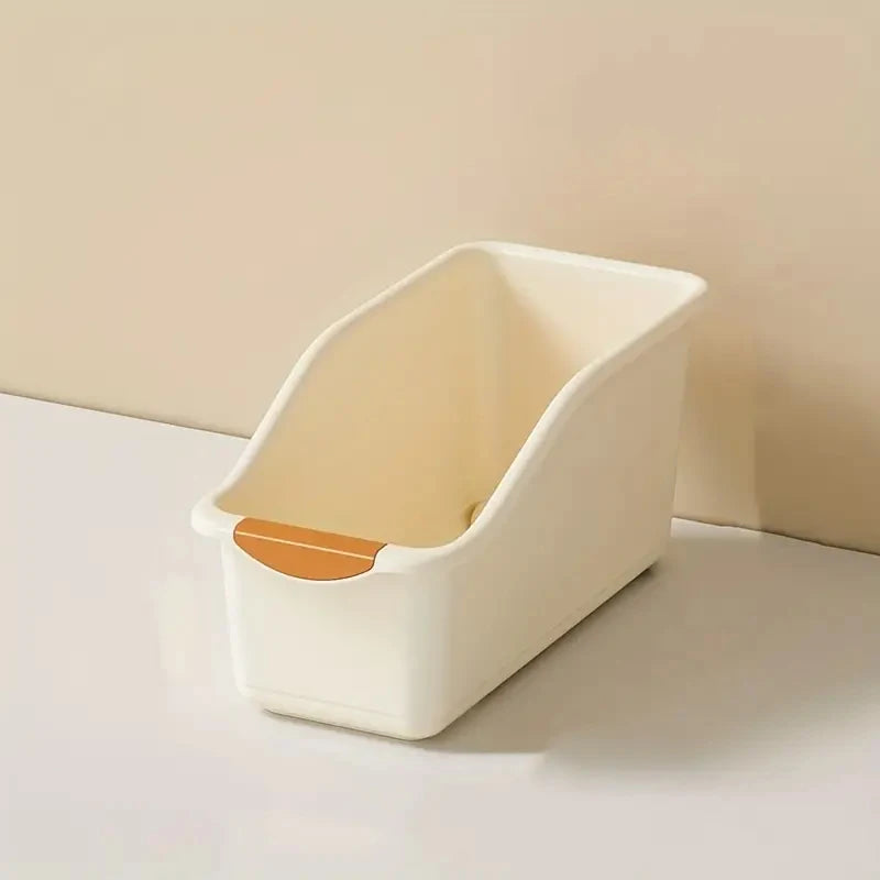 Curved Plastic Storage Bins Set - Multipurpose Home Organization Boxes for Cleaning Supplies & Household Essentials