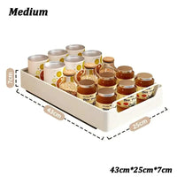 Kitchen Storage metal holdetr with Slide Rails Pull-out Drawer Storage Tray Spice Storage Rack Cabinets Organizer